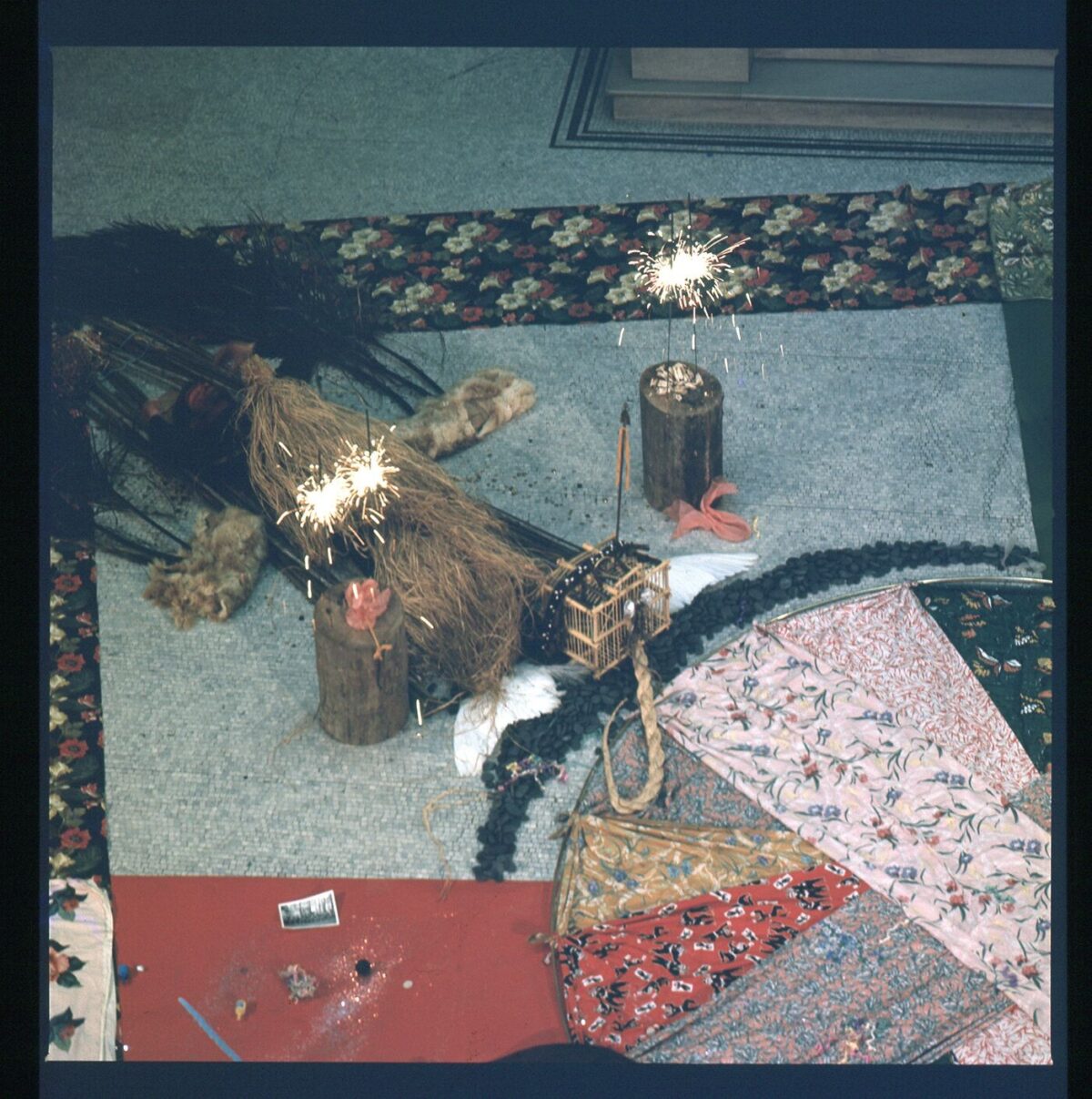 This image depicts an artwork by Tina Girouard titled "Pinwheel." This artwork was created in 1977 and measures 1 hour run time. Its medium is Performance.