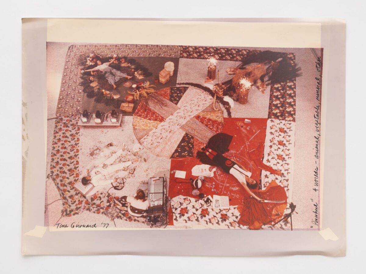 This image depicts an artwork by Tina Girouard titled "Pinwheel." This artwork was created in 1977 and measures Unframed 20" x 30" [HxW] (50.8 x 76.2 cm). Its medium is Chromogenic print.